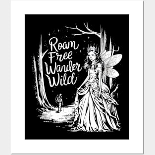 Wilderness Wanderlust design – Roam Free, Wander Wild" Posters and Art